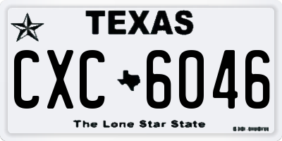 TX license plate CXC6046