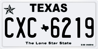 TX license plate CXC6219