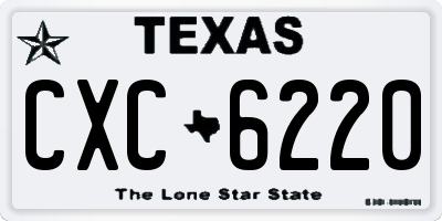 TX license plate CXC6220