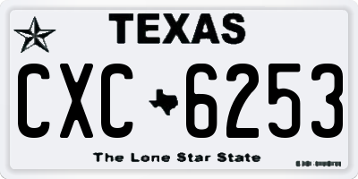 TX license plate CXC6253