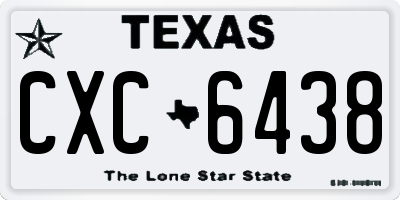 TX license plate CXC6438