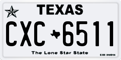 TX license plate CXC6511