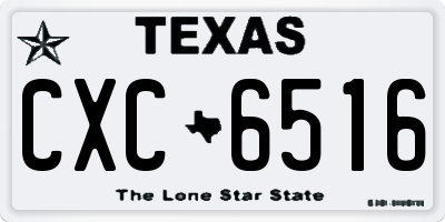 TX license plate CXC6516