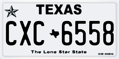 TX license plate CXC6558
