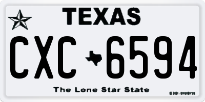 TX license plate CXC6594