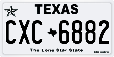 TX license plate CXC6882