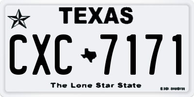 TX license plate CXC7171