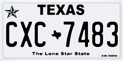 TX license plate CXC7483