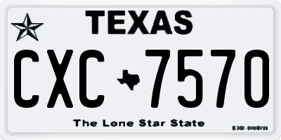 TX license plate CXC7570