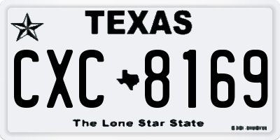 TX license plate CXC8169