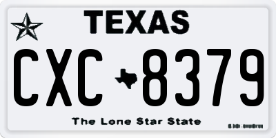 TX license plate CXC8379