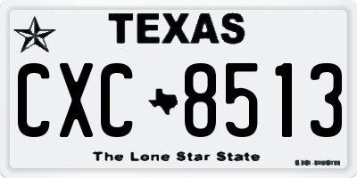 TX license plate CXC8513