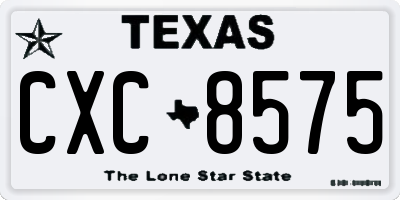 TX license plate CXC8575