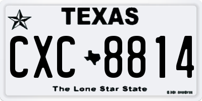 TX license plate CXC8814