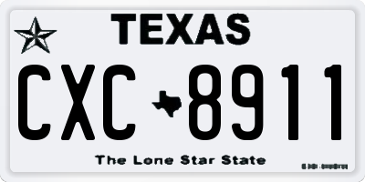 TX license plate CXC8911