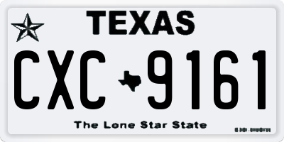 TX license plate CXC9161