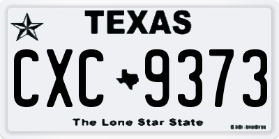 TX license plate CXC9373
