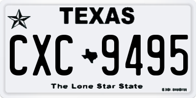 TX license plate CXC9495