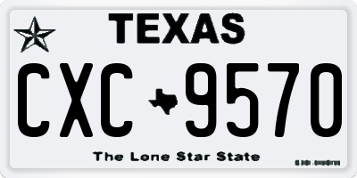 TX license plate CXC9570