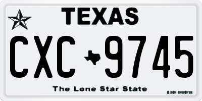 TX license plate CXC9745