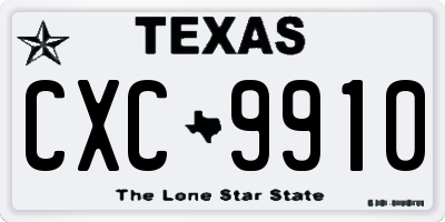 TX license plate CXC9910