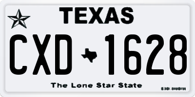 TX license plate CXD1628