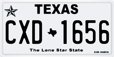 TX license plate CXD1656