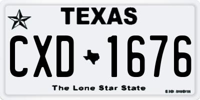 TX license plate CXD1676