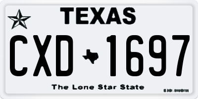 TX license plate CXD1697