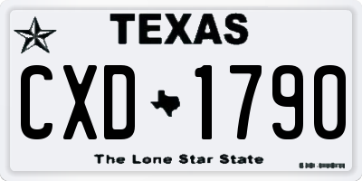 TX license plate CXD1790