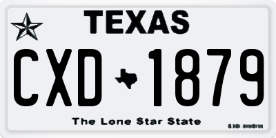 TX license plate CXD1879