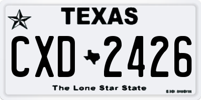 TX license plate CXD2426