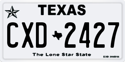 TX license plate CXD2427