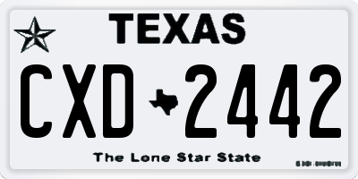 TX license plate CXD2442