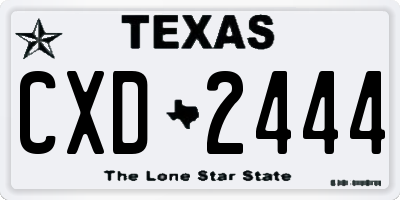 TX license plate CXD2444