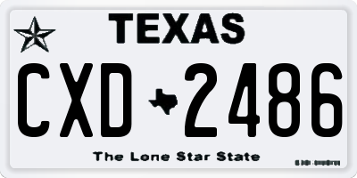 TX license plate CXD2486