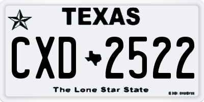 TX license plate CXD2522