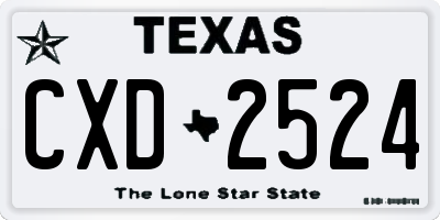 TX license plate CXD2524