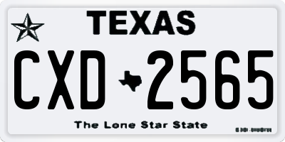 TX license plate CXD2565