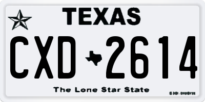 TX license plate CXD2614