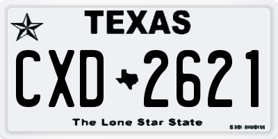 TX license plate CXD2621