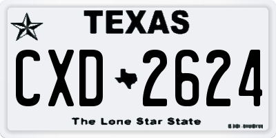TX license plate CXD2624