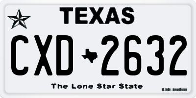 TX license plate CXD2632
