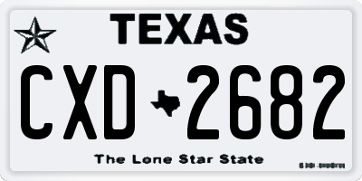 TX license plate CXD2682
