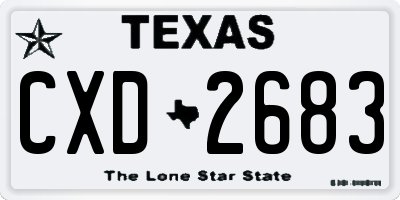 TX license plate CXD2683