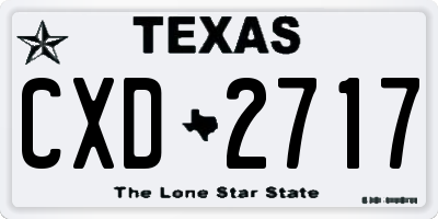 TX license plate CXD2717