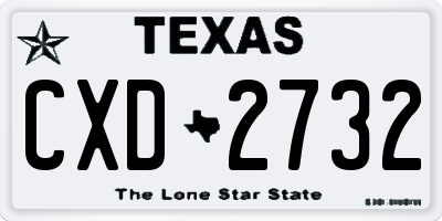 TX license plate CXD2732