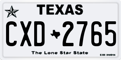 TX license plate CXD2765