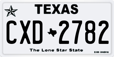 TX license plate CXD2782