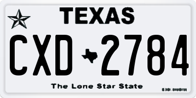 TX license plate CXD2784
